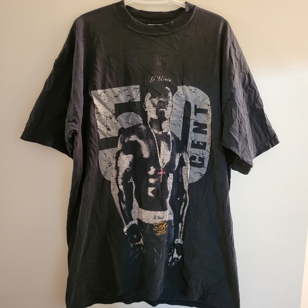 Vintage Y2K Pro America 50 Cent G Unit T-Shirt Men's Size 2XL Tall Made‎ In USA